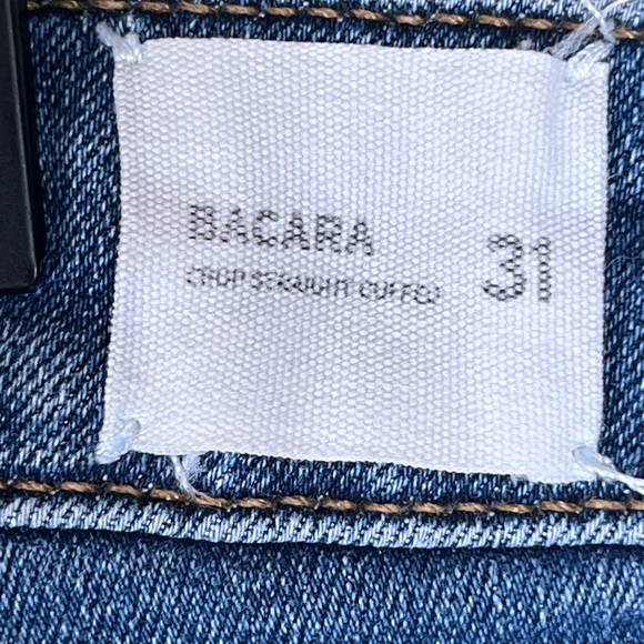 Hudson Jeans Women’s 31 Bacara Crop Straight Cuffed MONMARTRE Medium Wash - Picture 9 of 14